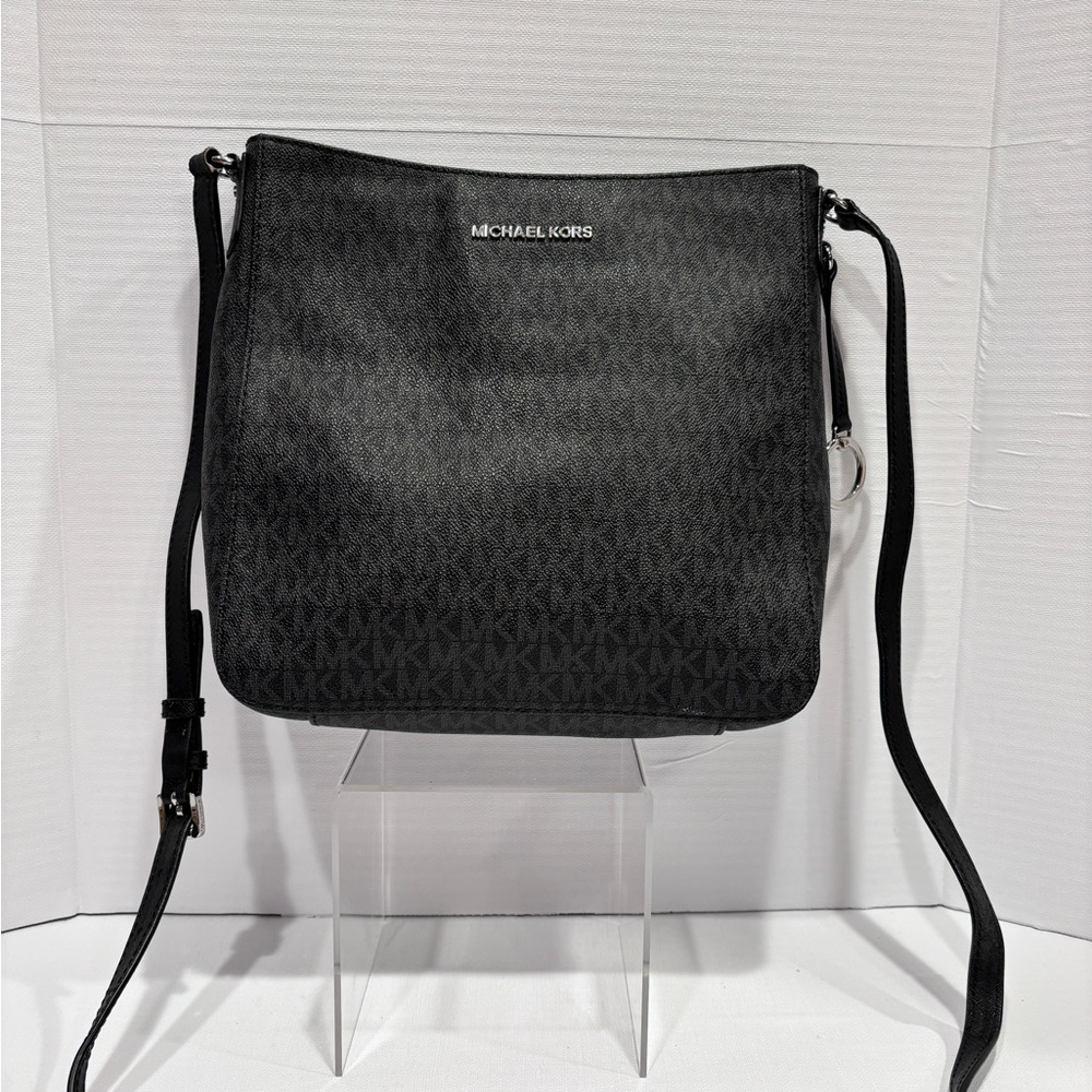 MICHAEL KORS BLACK LOGO CROSSBODY
